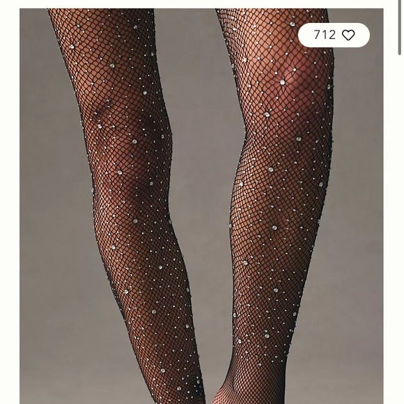 Anthropologie black gem fishnet tights new in package small - Picture 2 of 9